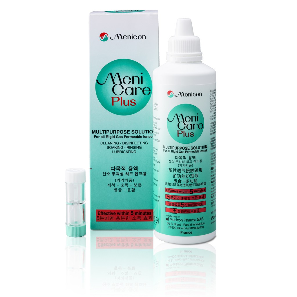 Menicon MeniCare Plus Multipurpose Contact Lenses Solution 250 ml ...