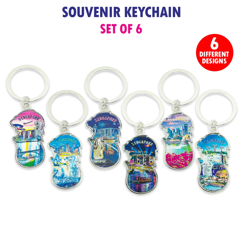 [SG Ready Stock] Keychain 6In1 Set*Singapore Souvenir Shopee Singapore