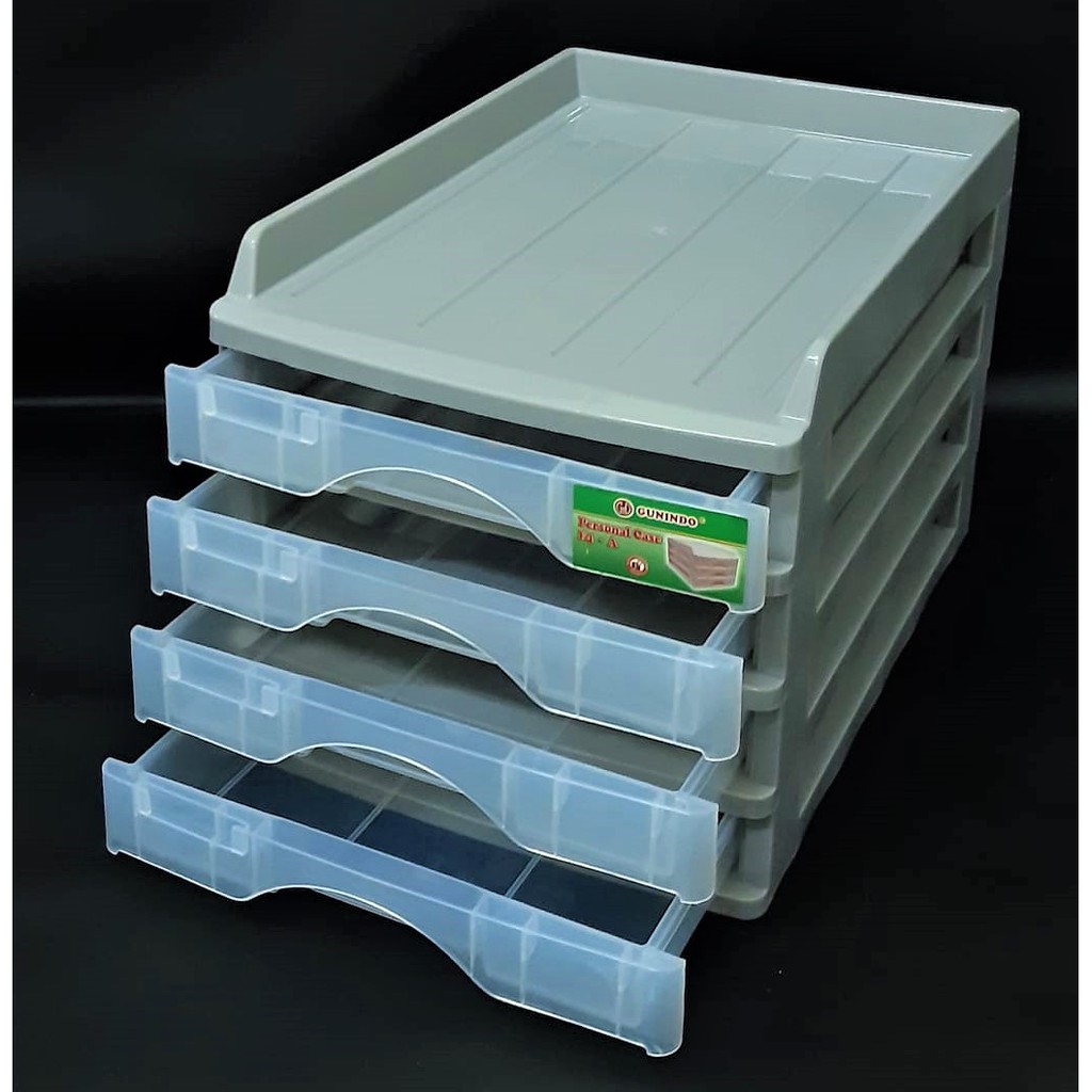 4-Tier Document Paper Rack Drawer Stacking LETTER TRAY Plastic FOLIO ...
