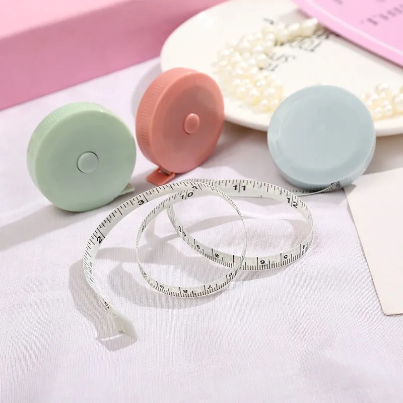 Telescopic Tape Measure 150cm 60 Inch Push Button Tape Body Measuring Soft Retractable Sewing Tailor Cloth Ruler
