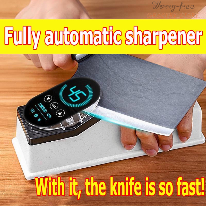 (2 years warranty)Electric Knife Sharpener USB Kitchen Knife Sharpener Multifunctional Household