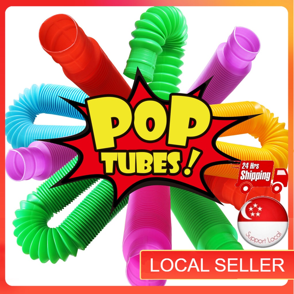 ?【SG STOCK】Pop Tube Fidget Kids Stretch Bend Sensory Toy