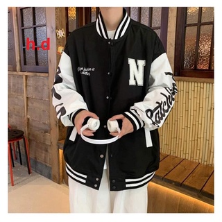 Men's Fashion Basketball Varsity Baseball Jacket Sportswear Letterman  Outerwear Loose Fit Tops Bomber Coat Embroidery - AliExpress