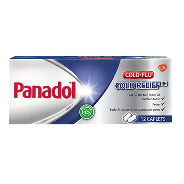 PANADOL Cold Relief PE, Fast & Effective Relief for Blocked Nose, Cold