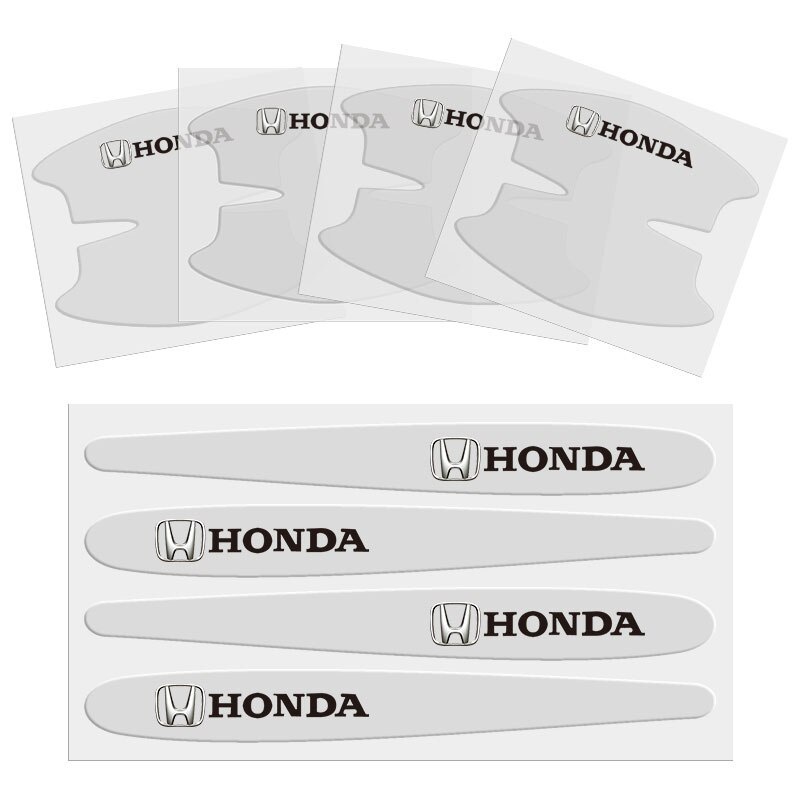 For Honda 8Pcs Transparent Anti-Scratch Car Door Handle Protection ...