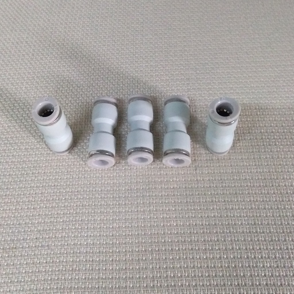 YC (2 Pcs.) Straight Connector 8 Mm.8 Mm. White Plastic FITTING. Shopee Singapore