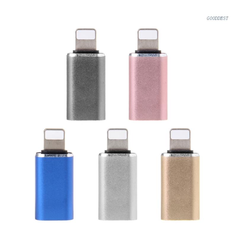 GOO Type C Female To 8pin Lightning Male Converter Adapter Key Chain For iPhone iPad