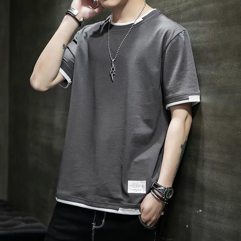 Men's Korean Fashion Short Sleeve T shirt | Shopee Singapore