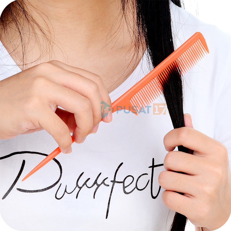 PUSAT17 SISIR Bahan Plastik RAMBUT PANJANG / SISIR RAMBUT / SISIR PANGKAS RAMBUT / SISIR SALON / SISIR LANCIP / SISIR SASAK / SISIR GUNTING RAMBUT MURAH - Gambar 2