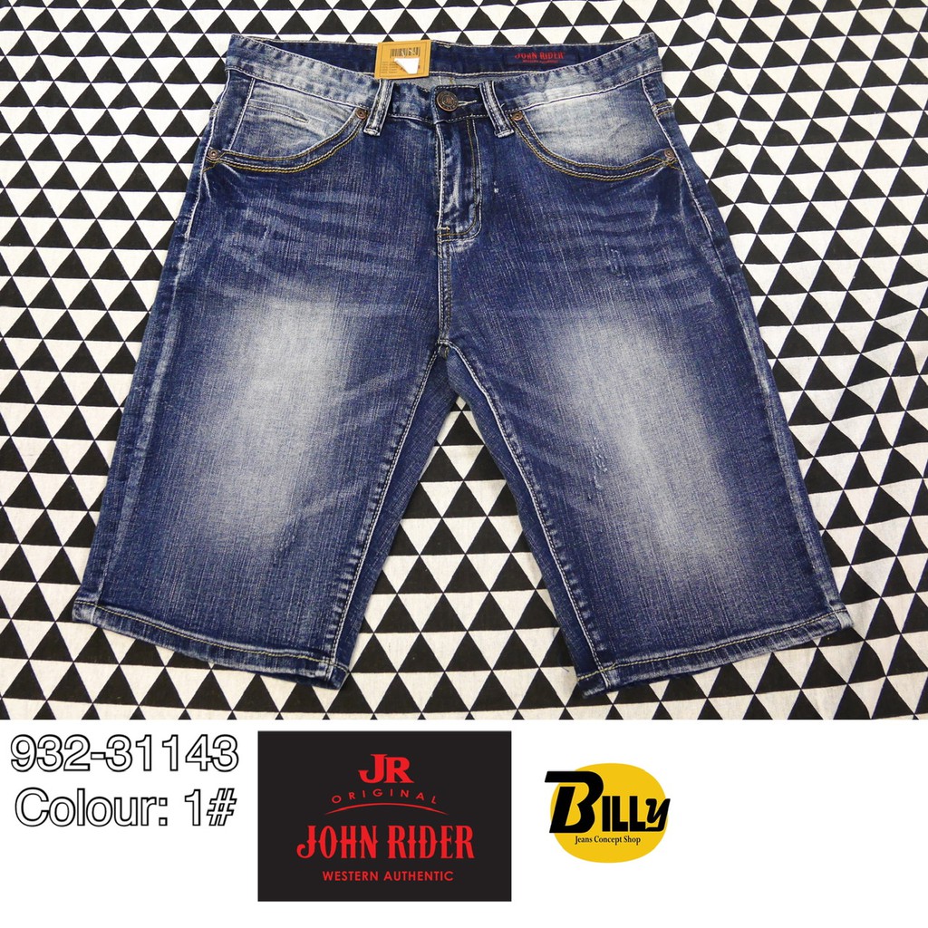 JOHN RIDER Brand Mens Stretchable Slim Short Jeans (932-31143) | Shopee ...