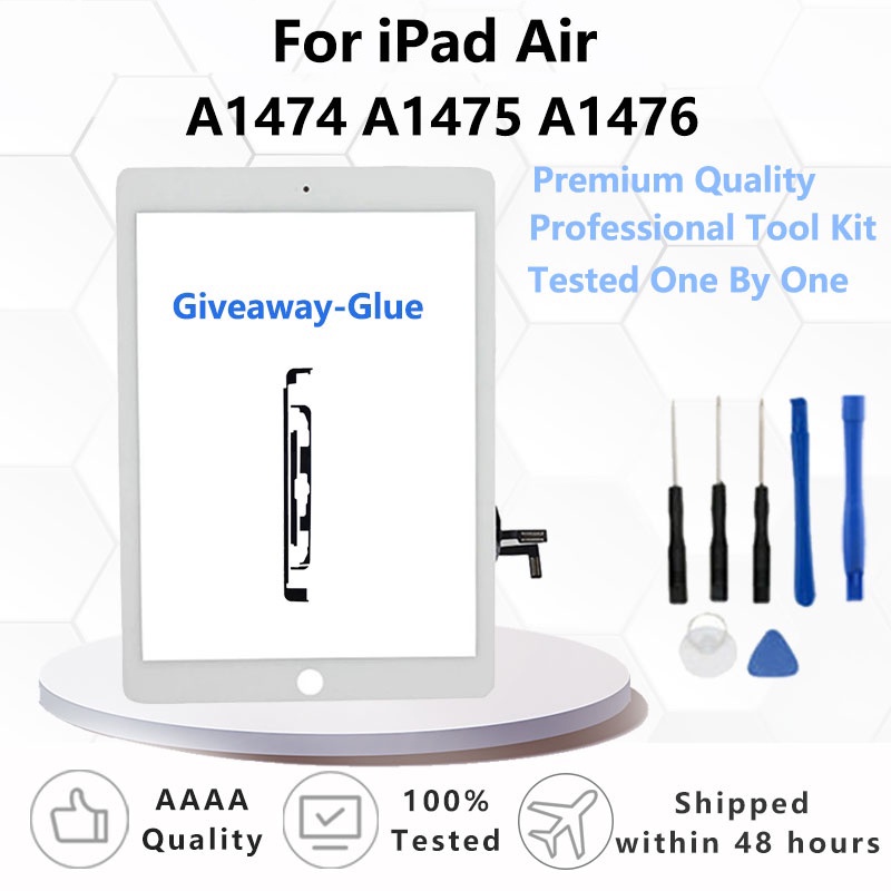 New For iPad Air 1 iPad 5 LCD Outer Touch Screen Digitizer Front