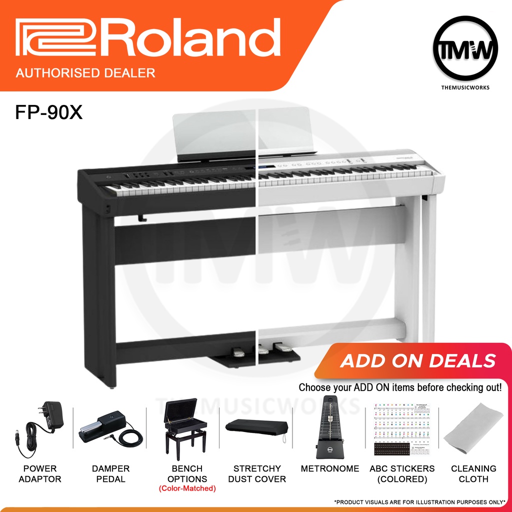 Roland FP90X Portable Digital Piano 88-Key Full Weighted Action FP-90X ...