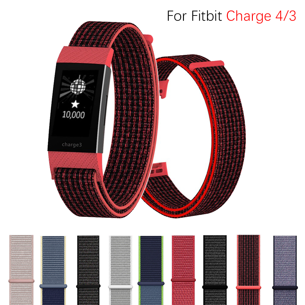 Nylon Loop Wrist Strap for Fitbit Charge 4 3 Magic Stick Band