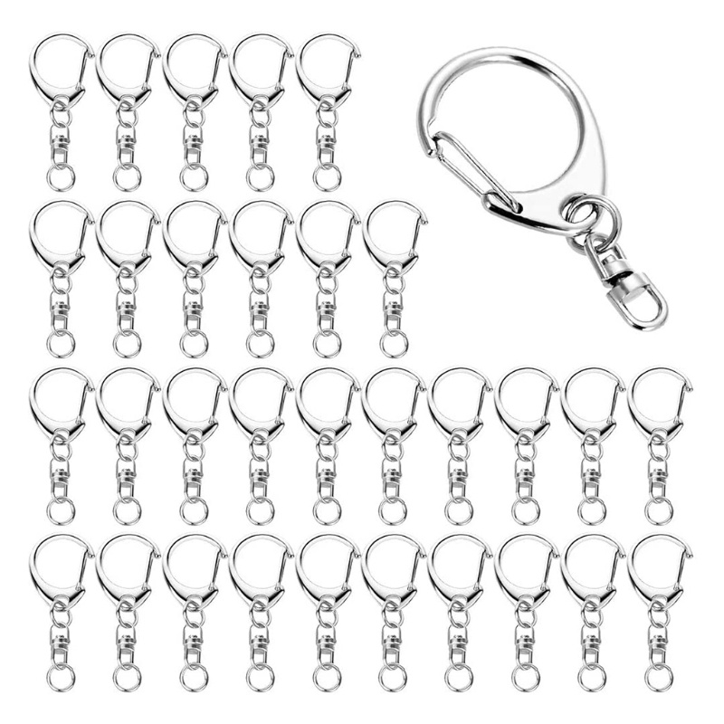 BST 50Pieces/Set Key Chain Clip Hooks Swivel Snap Hooks Clasp for