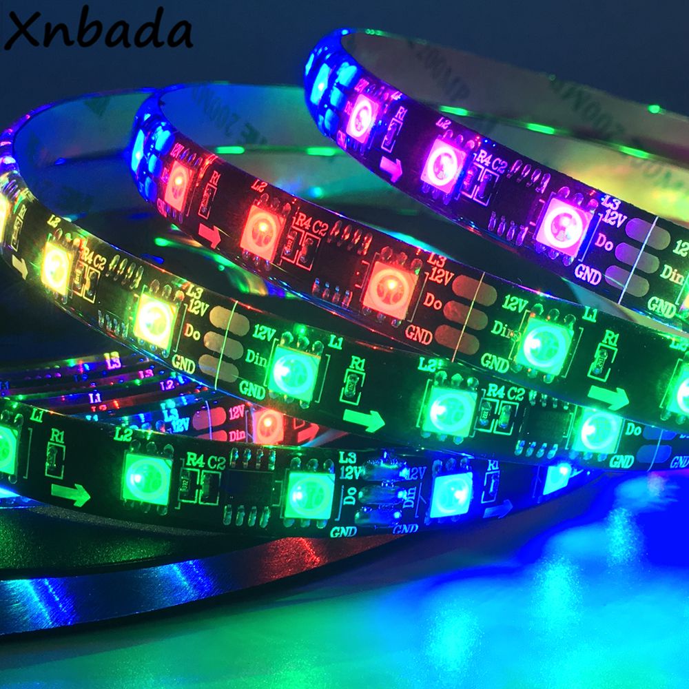 1-5M WS2811 60leds/M RGB Led Strip Ribbon Flexible Addressable For Home ...