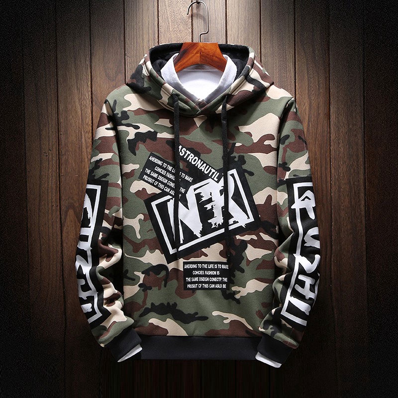 Men hoodie Fashion camouflage Hoodies Men Outerwear Long Sleeve Hoodie Men Clothing