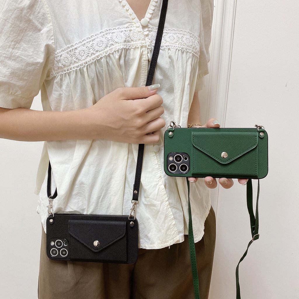 Crossbody Wallet Phone Case For IPhone 16 15 14 13 12 11 Pro Max Card Slot Holder Lanyard Chain Strap Zipper Purse Leather Cover - 202192403 - View #11