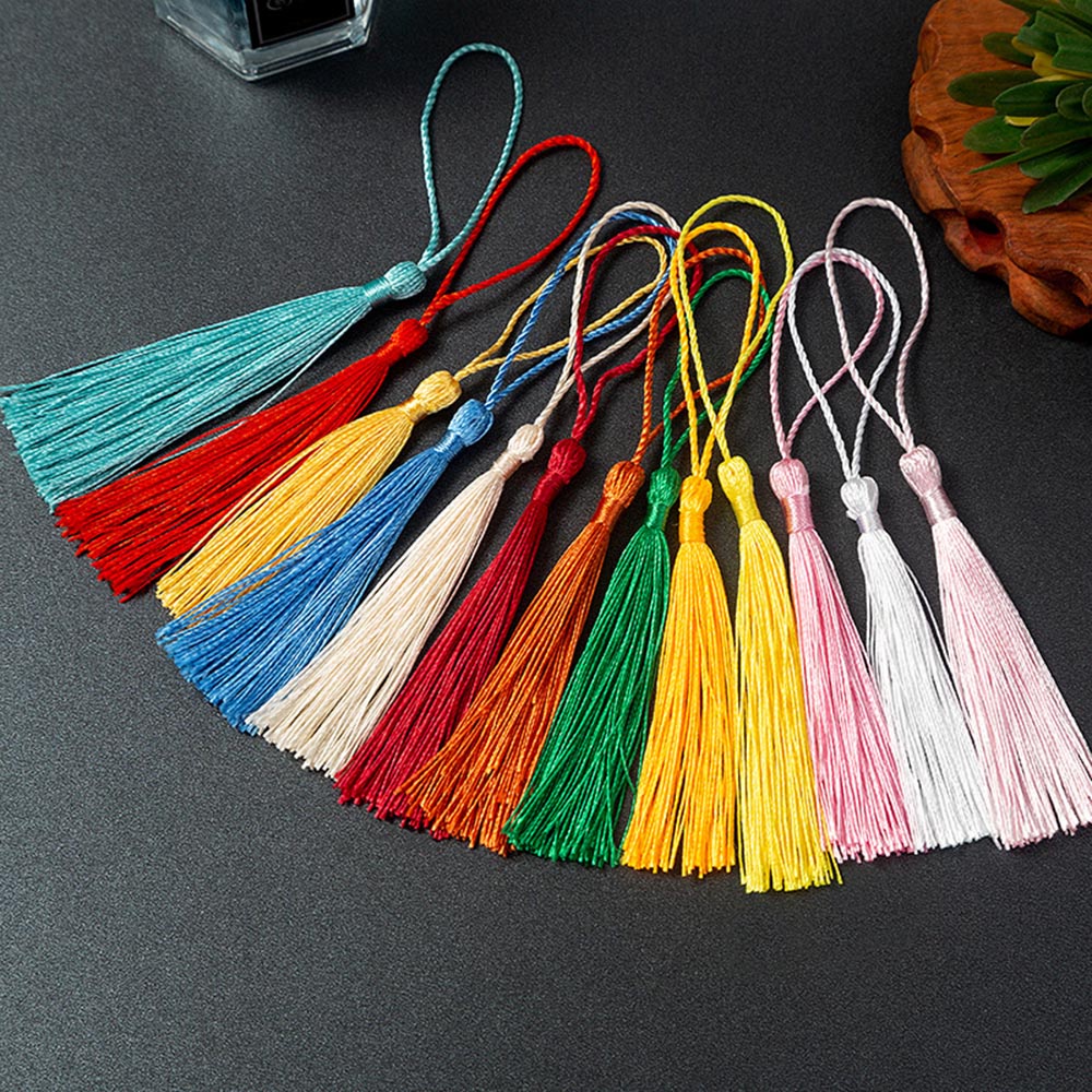 100Pcs Bookmark Tassels Fringe Brush Handmade Soft Craft Mini Tassels