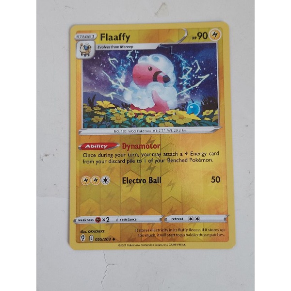 Pokemon flaaffy reverse holo and non foil evolving skies card | Shopee  Singapore