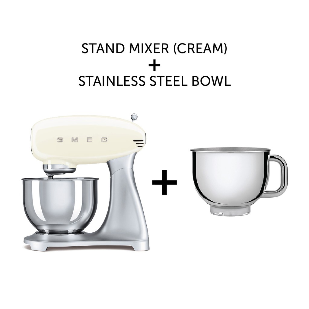 Smeg 800W 50's Retro Style Aesthetic Stand Mixer SMF02 with Stainless ...