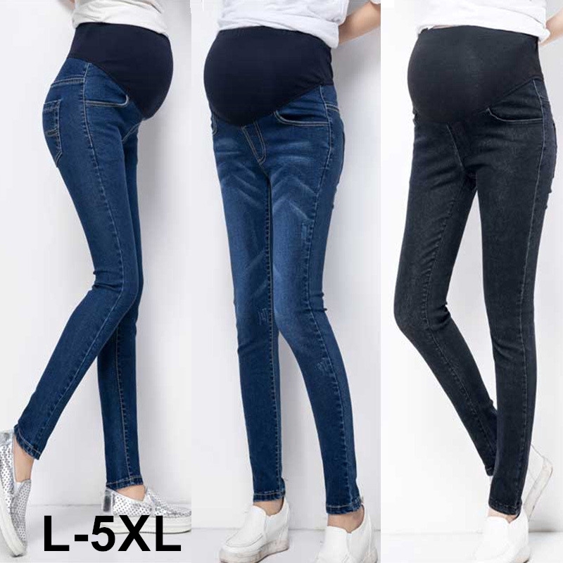 Maternity Pregnancy Women Skinny Trousers Slim Jeans Elastic