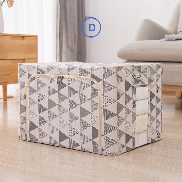 Foldable Storage Box with Steel Frame 66L Dust Free Waterproof Home ...