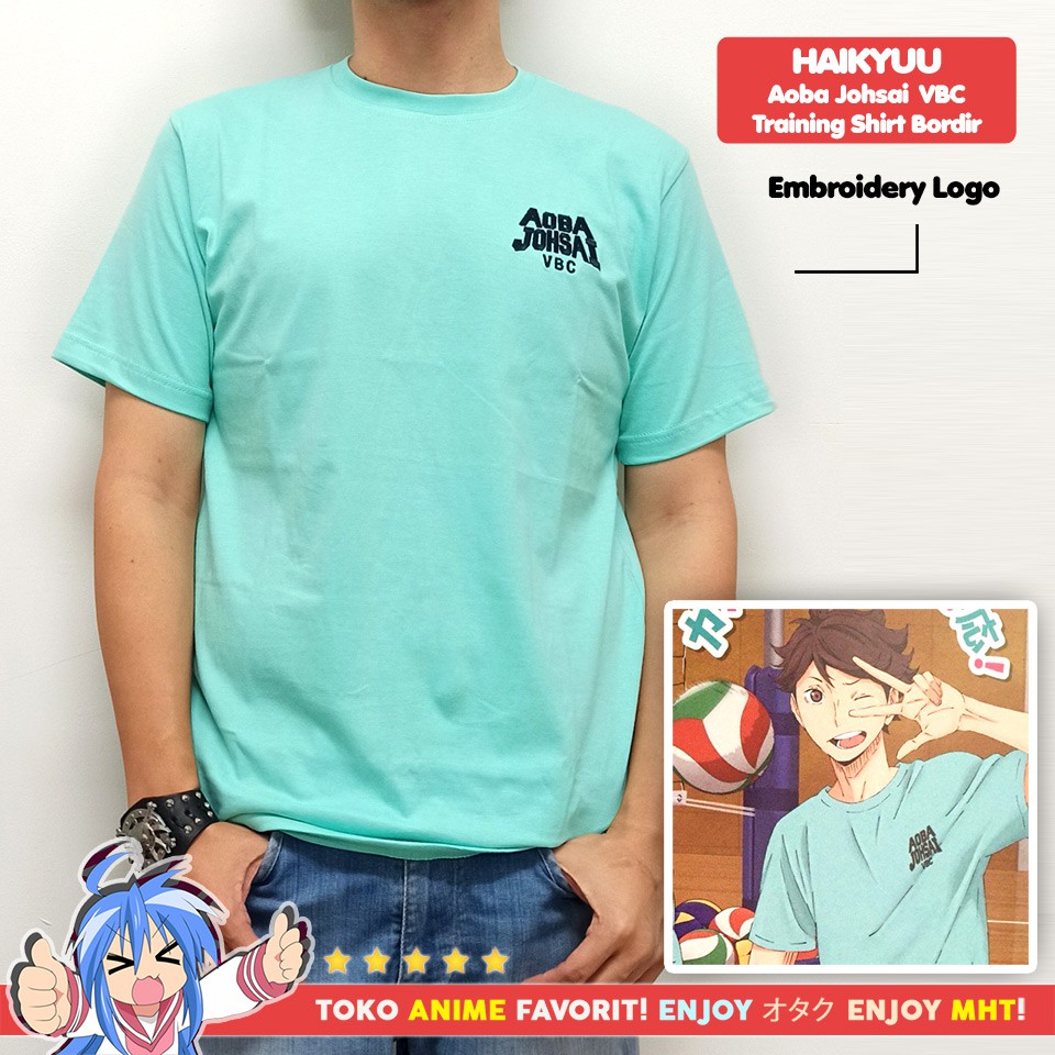 T Shirt Anime Cosplay Haikyuu Embroidery Aoba Soganai Seijoh Oikawa