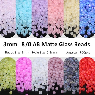 5000pcs 3mm Small Glass Seed Heart Beads for Bracelets