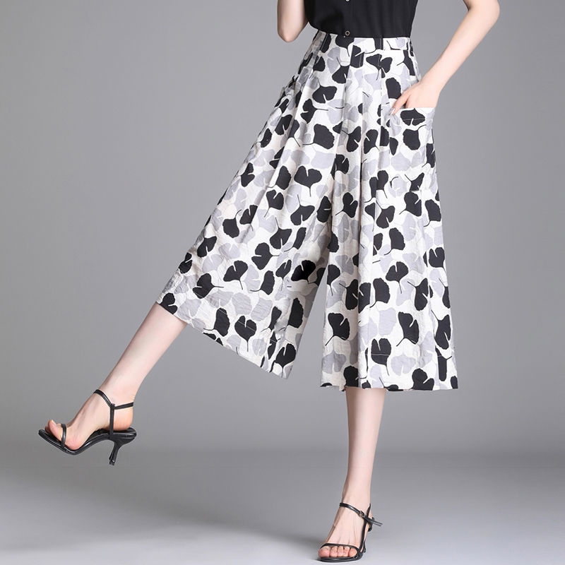 Chiffon Culottes Women s Summer Loose Wide Leg Pants 2020 New