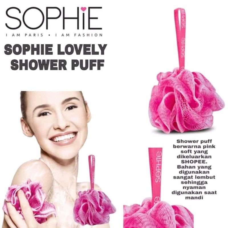 LOVELY SHOWER PUFF SOPHIE MARTIN PUFF BRANDED CUTE PUFF | Shopee Singapore