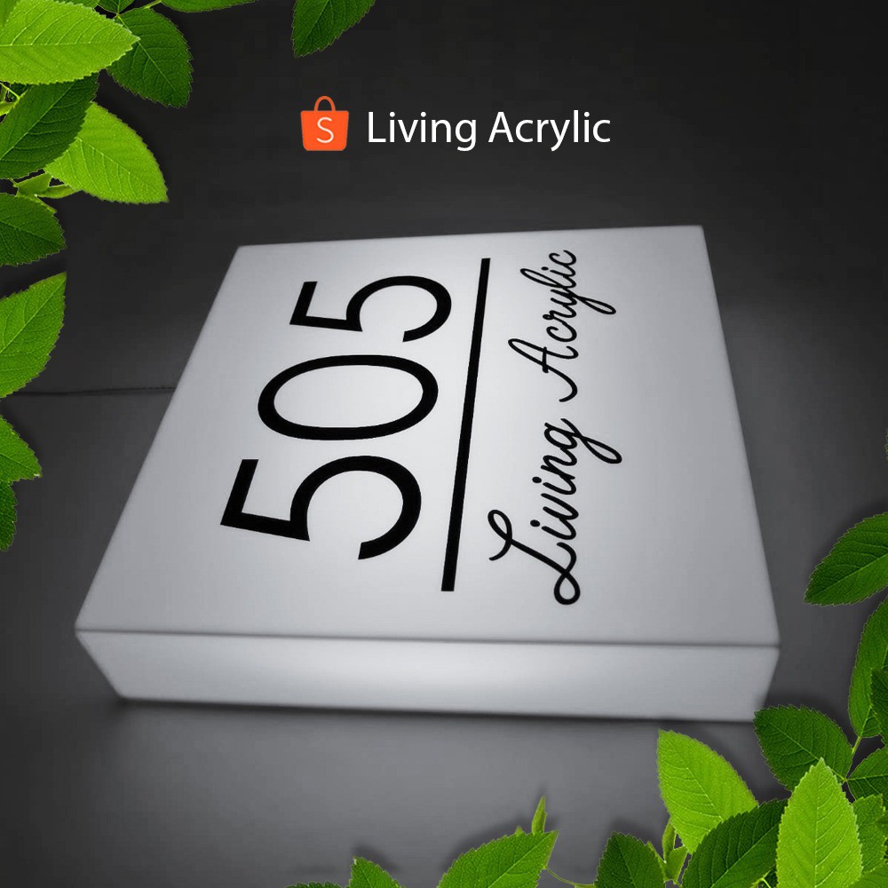 Single Sided Acrylic LED Neon Box House Number