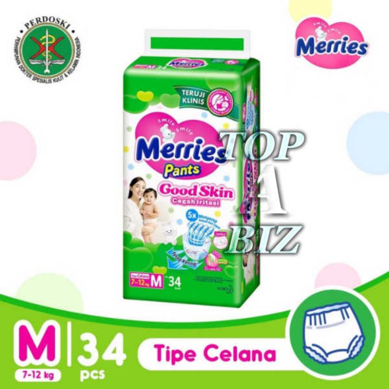 Merries M34 Good Skin Pants - Baby and Children's Diapers Trouser ...