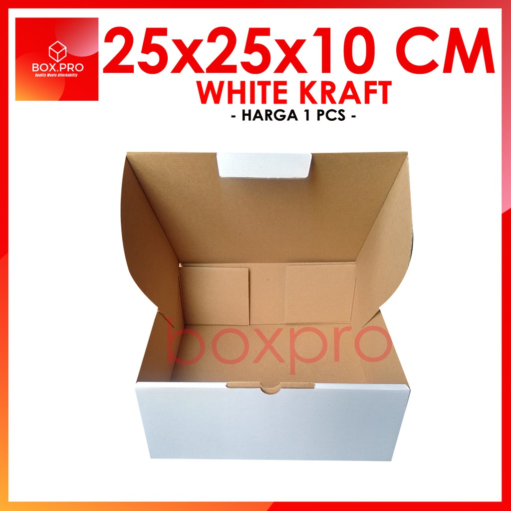 WHITE cardboard size 25x25x10 cm (RETAIL) Die Cut Box Packing Box for ...