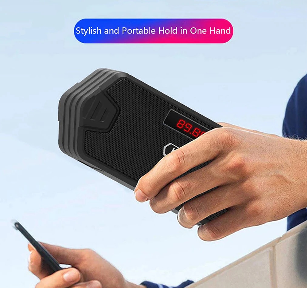 FM Radio Portable Bluetooth Wireless Speaker Stereo Bass with FM Radio ...