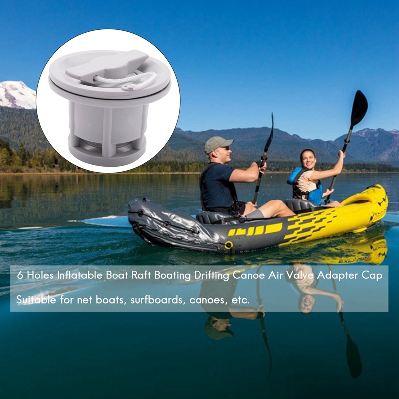 6 Holes Inflatable Boat Raft Boating Drifting Canoe Air Valve Adapter ...