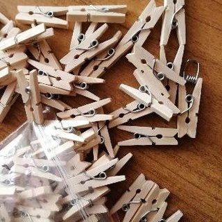 100Pcs/lot Wood Cloth Pegs Pins Quality Mini Clothes Pin Crafts DIY Wooden  Laundry Clothes Clips Storage Tool