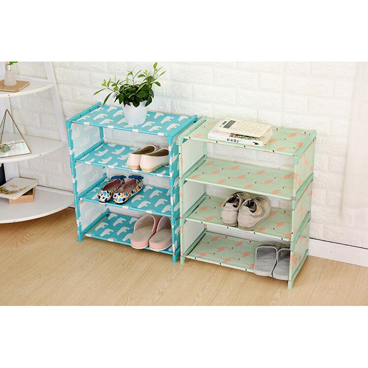 Portable Shoe Rack 4 Tier Sandals Book Holder Book Rack Interior Home ...