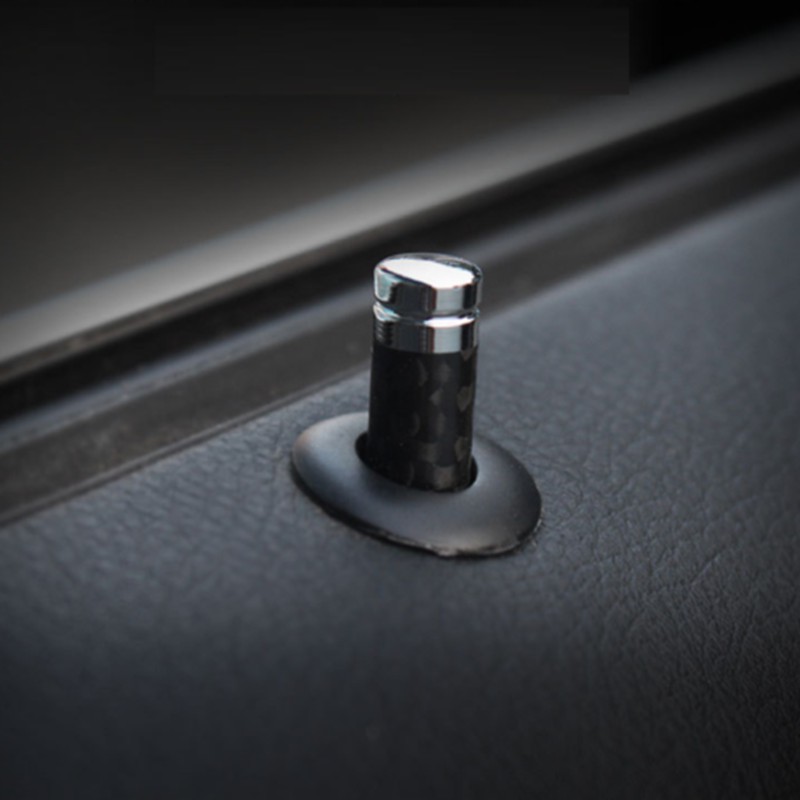 Carbon Fiber Door Lock Pin Stick Cap Bolt Cover For BMW E46 E39 E60 E90