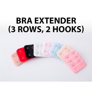 10x Bra Extenders Stretch Clip On Bra Strap Extension 2 Row 2 Hooks Black
