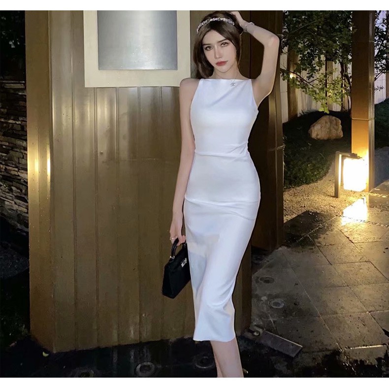 Elegant bodycon dress suitable for work, cafe, first class product | Shopee  Singapore