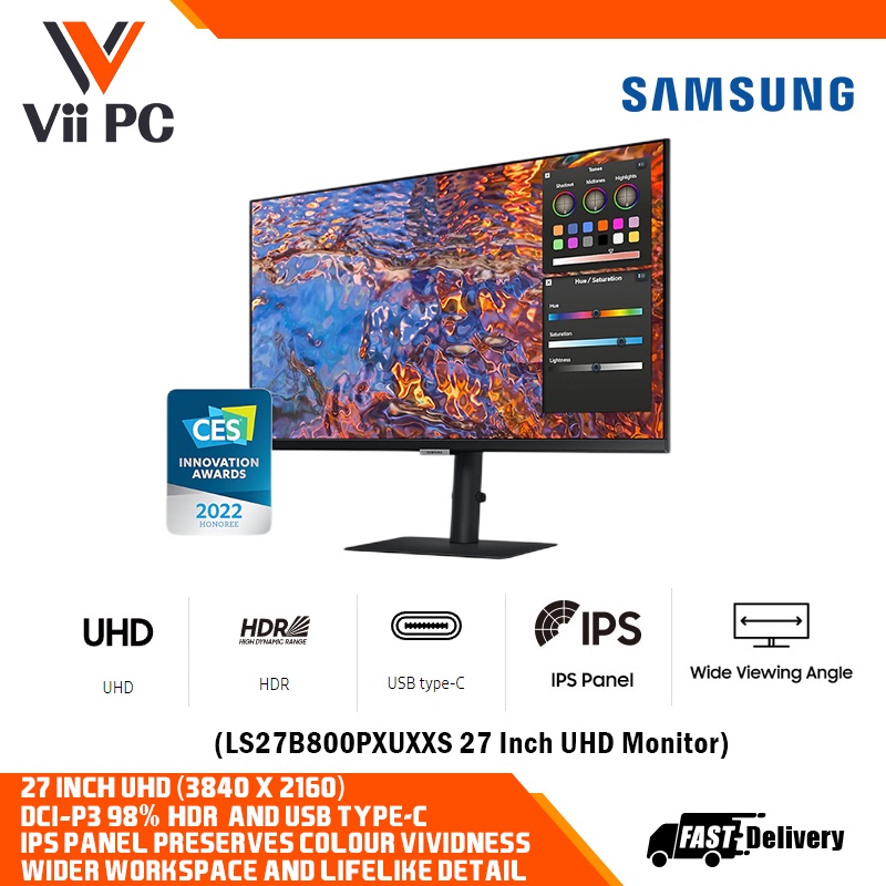 Samsung 27 Inch ViewFinity S8 UHD Monitor With DCIP3 98, HDR and USB