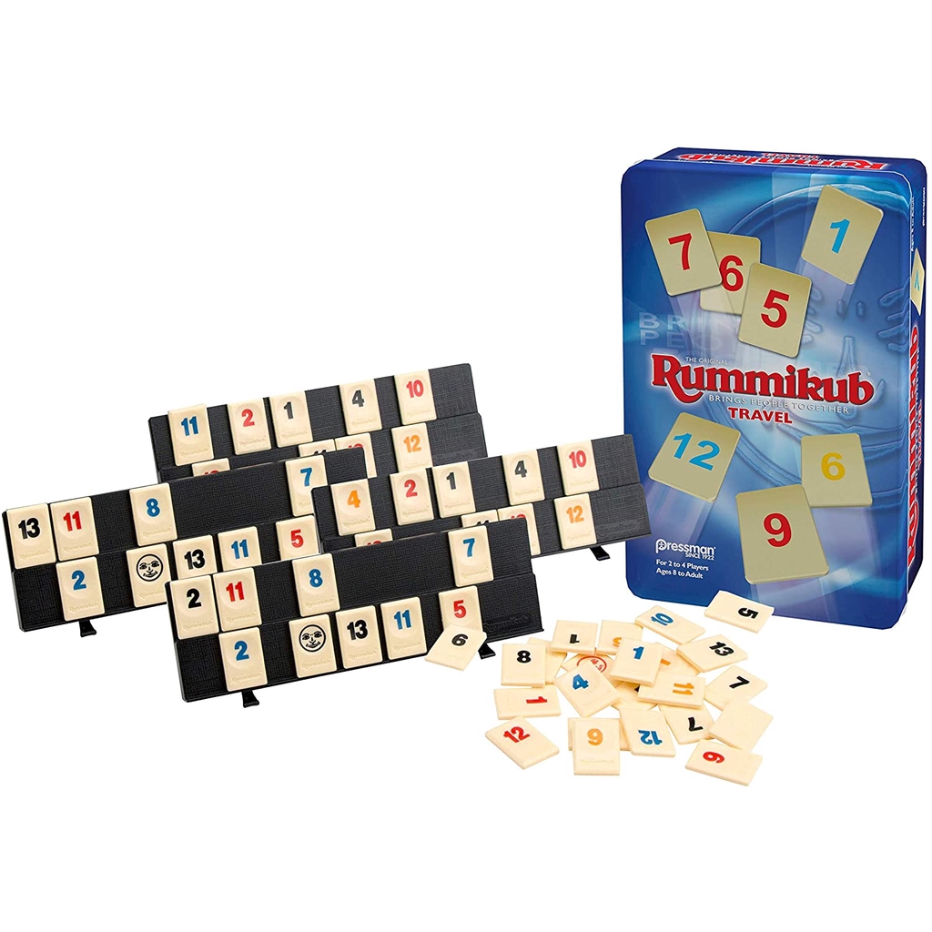 Authentic Rummikub In Metal Tin box by Pressman Travel Edition
