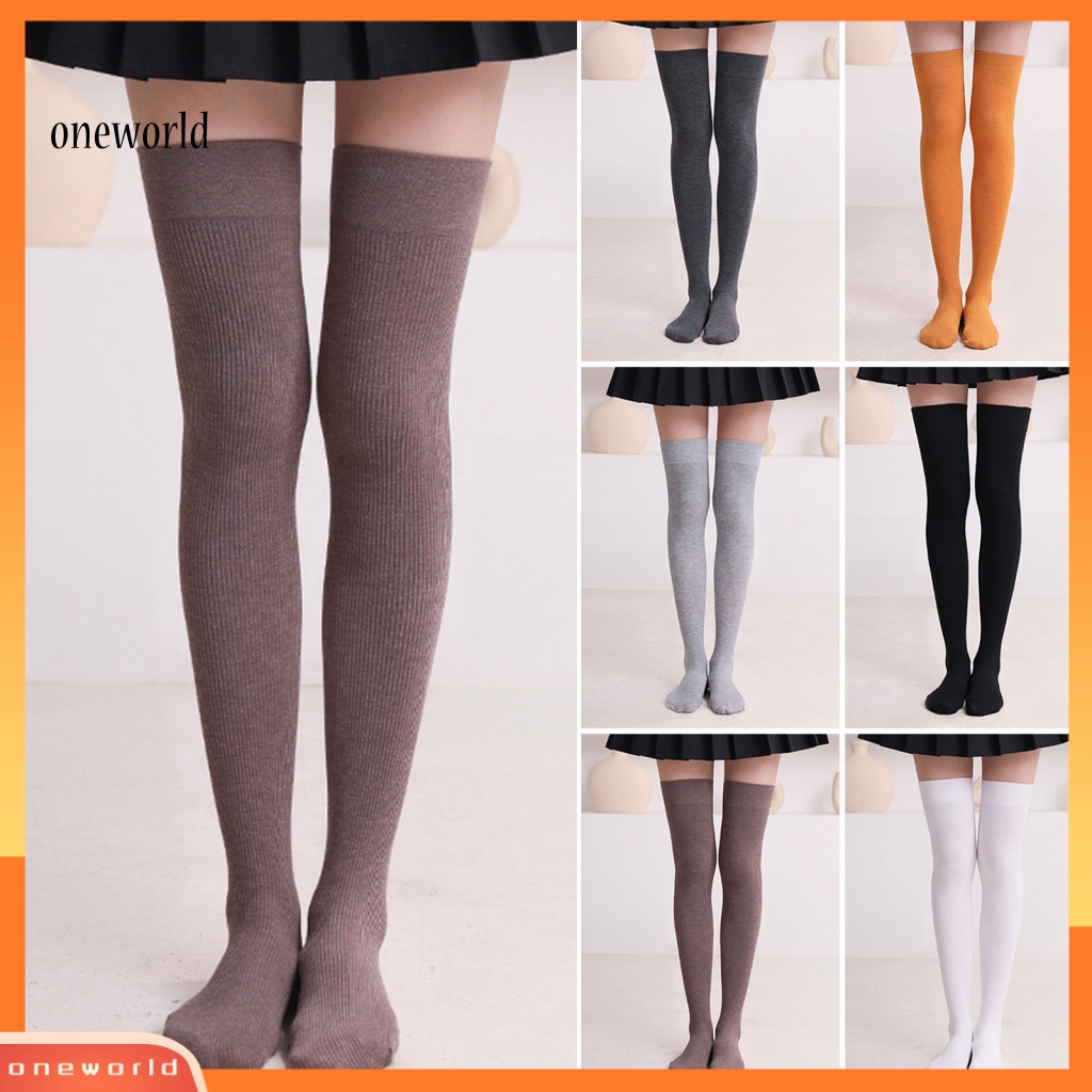 [Oneworld] 1 Pair Thigh High Stocking Winter Thermal Female Long Socks ...