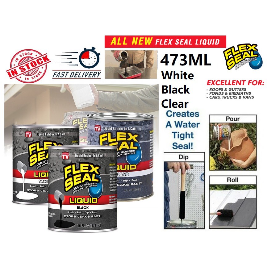 Flex Seal Liquid Rubber Repairs STOP LEAK FAST Sealant Coating ...