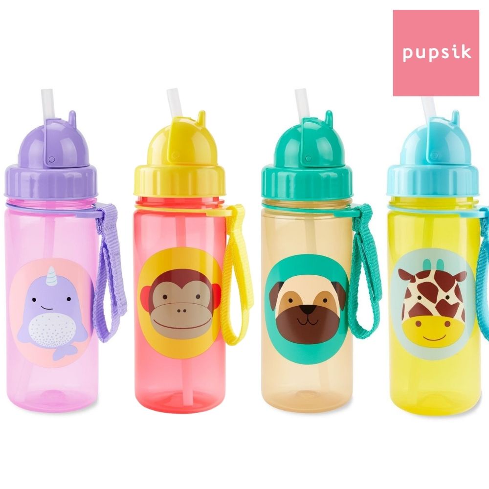Skip Hop Zoo Straw Bottle Polypropylene - Shark (18 Months to 36 Months) main image 1