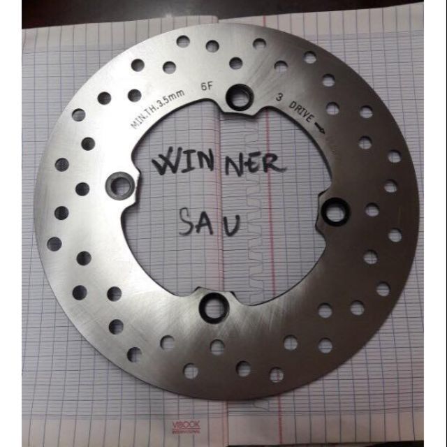 Winner SONIC rear disc (brake disc for Honda motorbikes, 4 winer holes ...