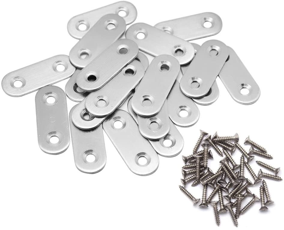 5Pcs Flat Corner Brace Plates Metal Joining Plates Connector Repair ...