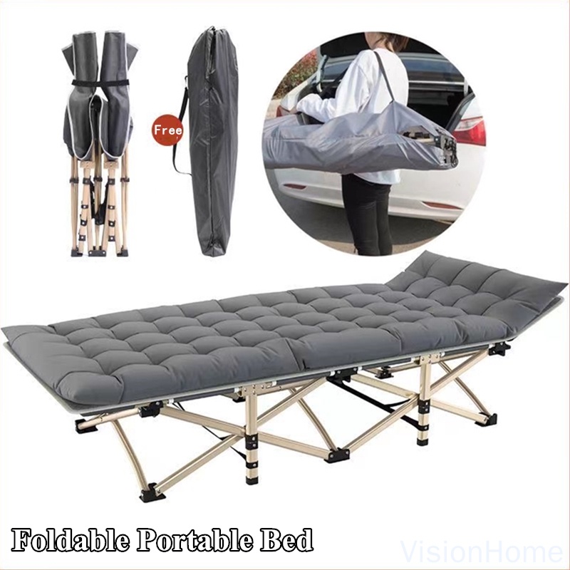 Foldable Single Siesta Recliner Portable Lunch Break Bed Folding ...