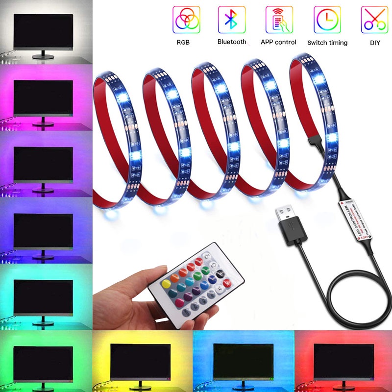 USB Waterproof Bluetooth USB LED Strip Lights Tape RGB 5050SMD Luces ...