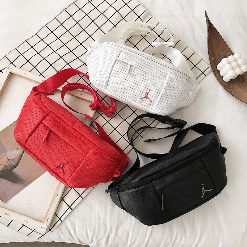 Red leather belt on sale bag